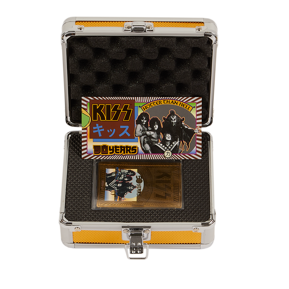 Hotter Than Hell 50th Commemorative Gold Plated Trading Card - KISS UK