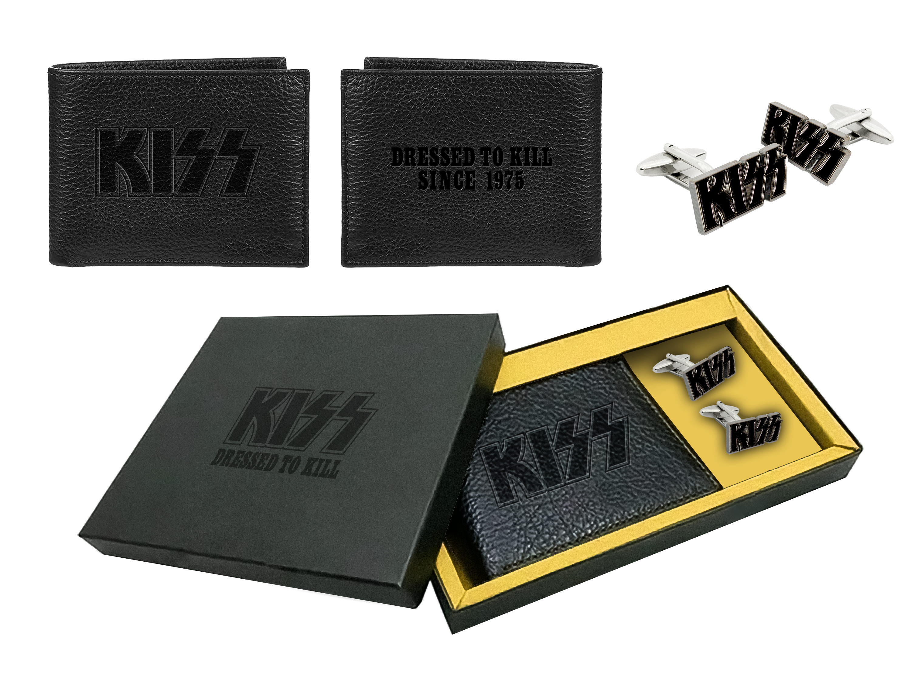 Kiss - Dressed To Kill Wallet + KISS Kufflinks