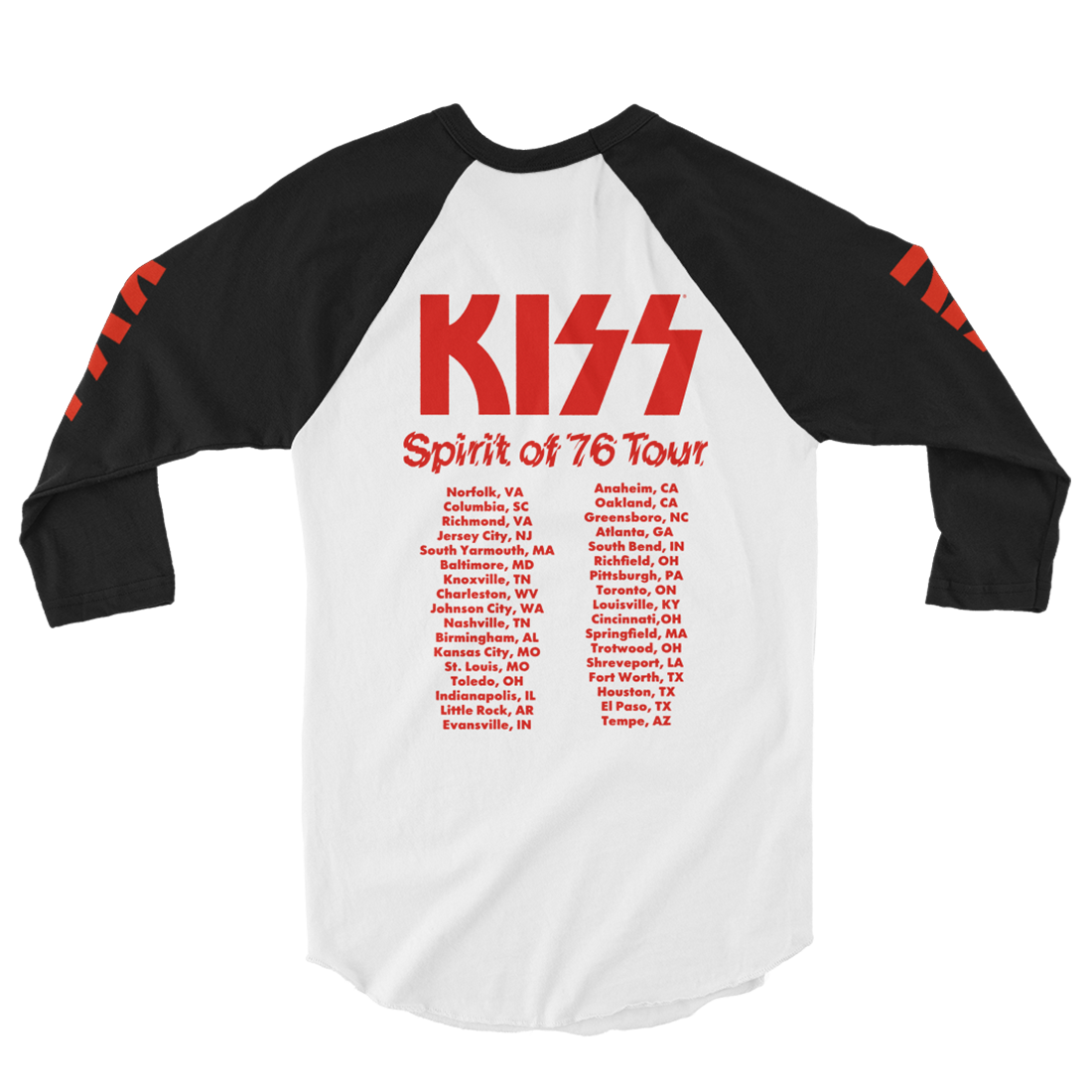 Kiss - Spirit of '76 Tour Raglan