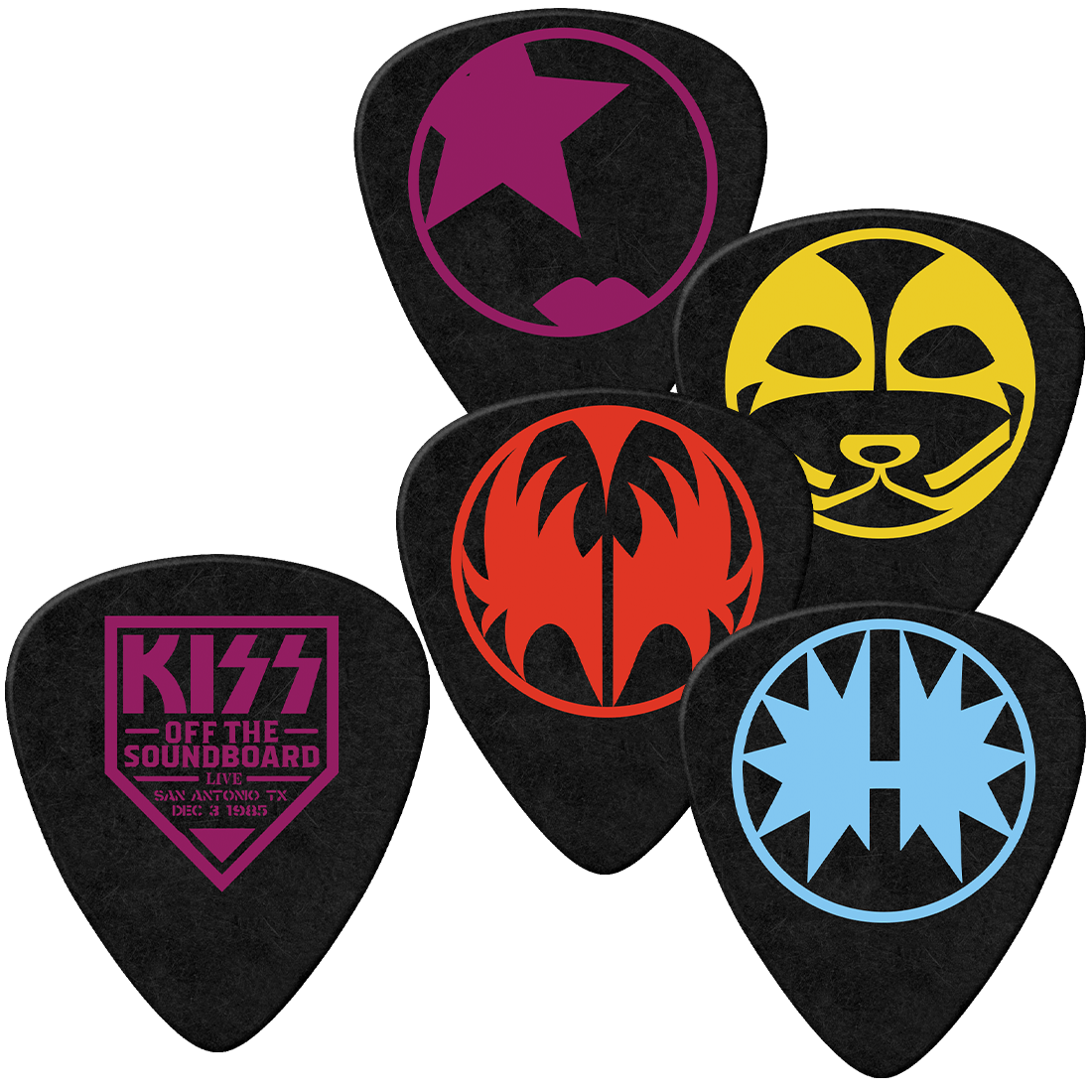 Kiss - Off The Soundboard San Antonio 12/3/1985 Pick Set