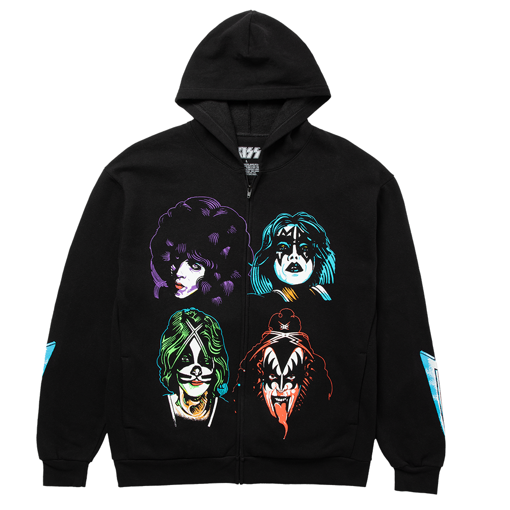 Unmasked Zip Hoodie - KISS UK