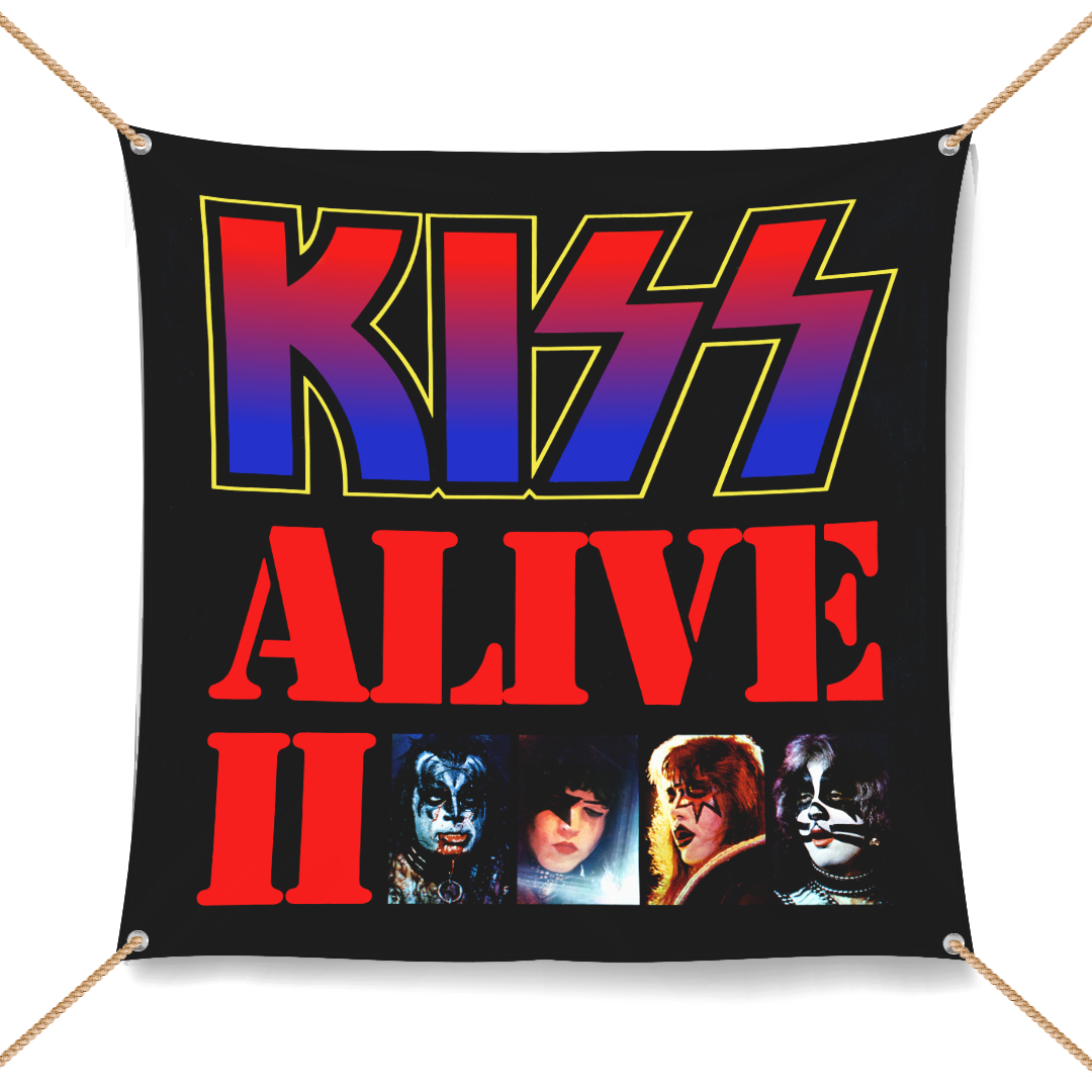 Kiss - Alive II Wall Flag