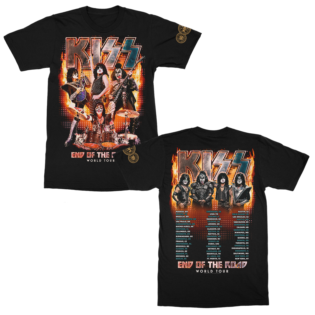 Kiss end of the road concert t shirt hotsell