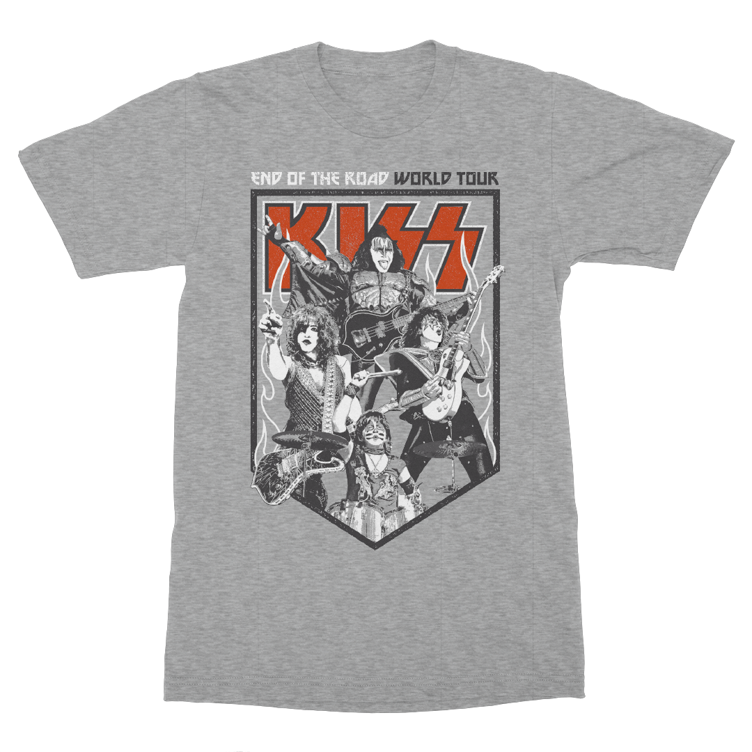 Kiss end of top the road tour shirts