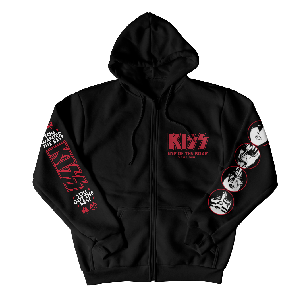 Kiss zip up hoodie Clearance
