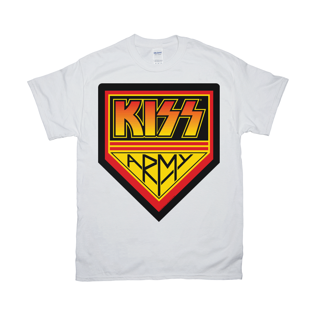 KISS Army Logo TShirt White KISS UK