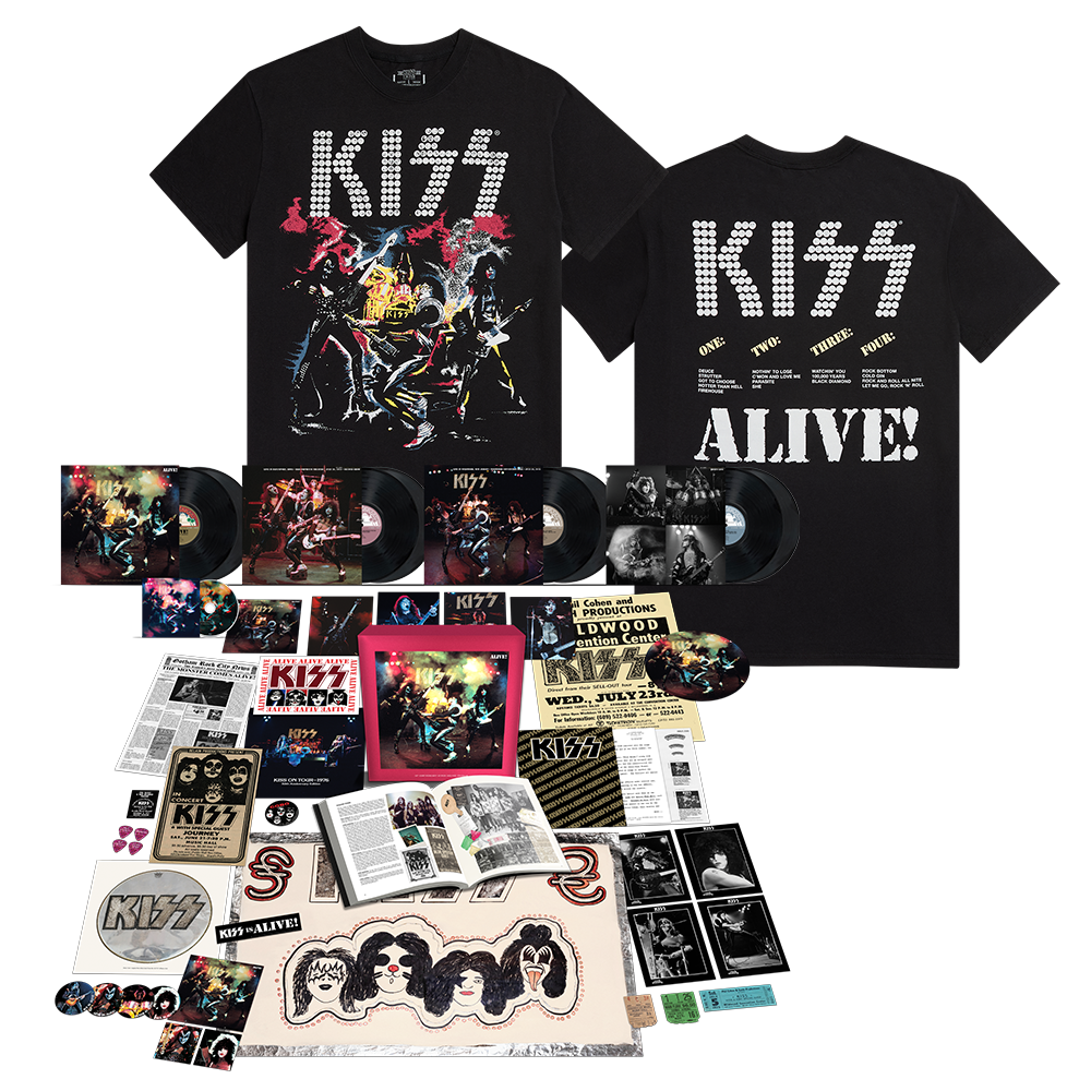 Alive! 50th Anniversary Super Deluxe 4CD + Blu-ray Audio + ALIVE! Track List T-Shirt