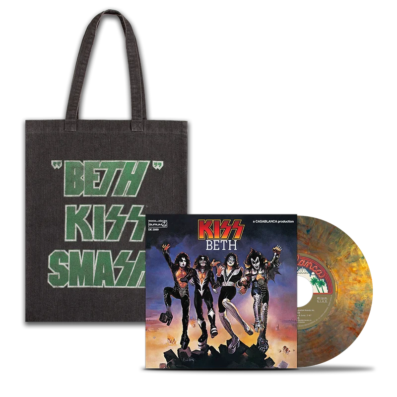 Beth / Detroit Rock City 7" + Beth KISS Smash Black Tote Bag