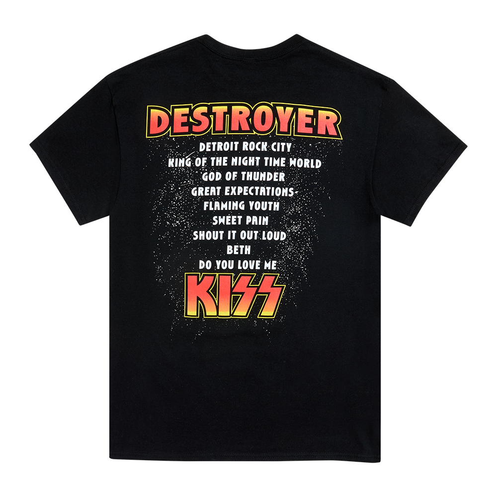 Kiss - Destroyer 50th Anniversary Track List T-Shirt