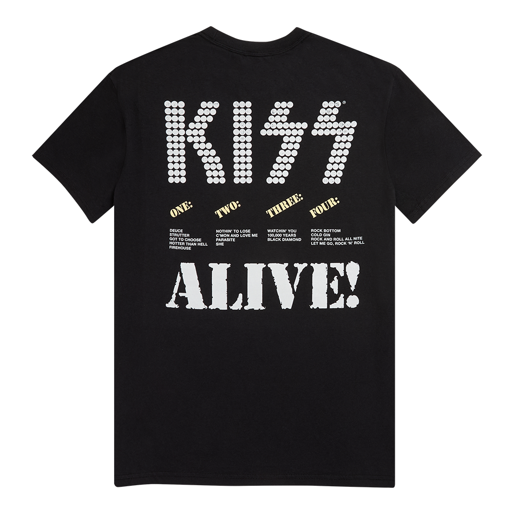 Kiss - ALIVE! Track List T-Shirt