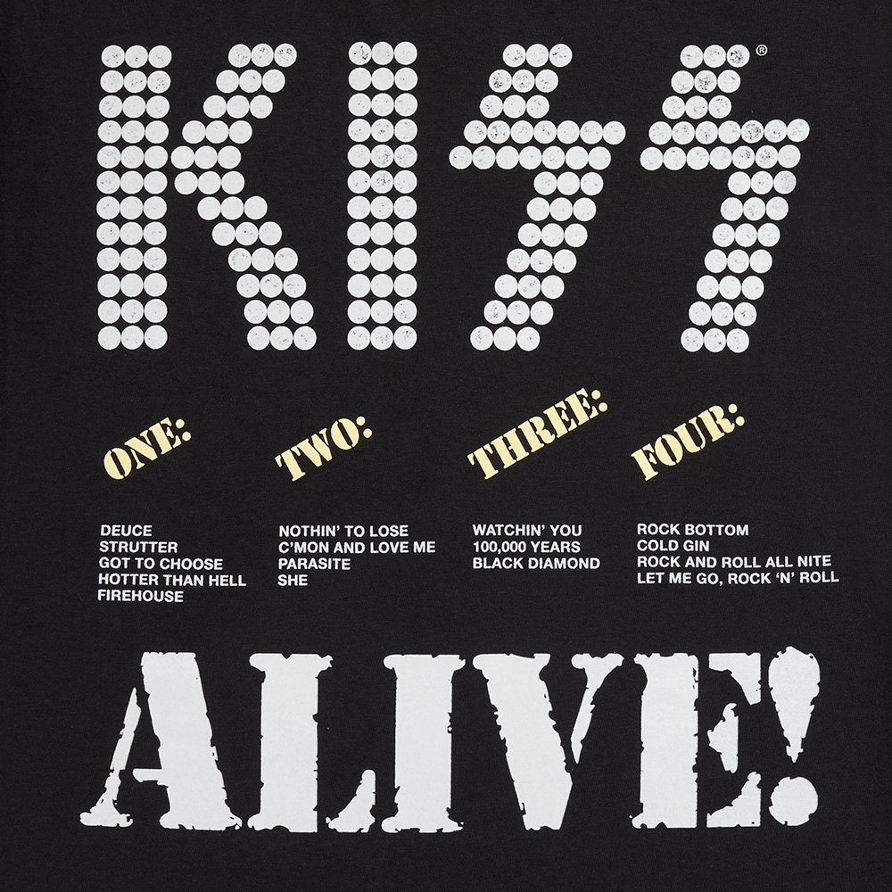 Kiss - ALIVE! Track List T-Shirt