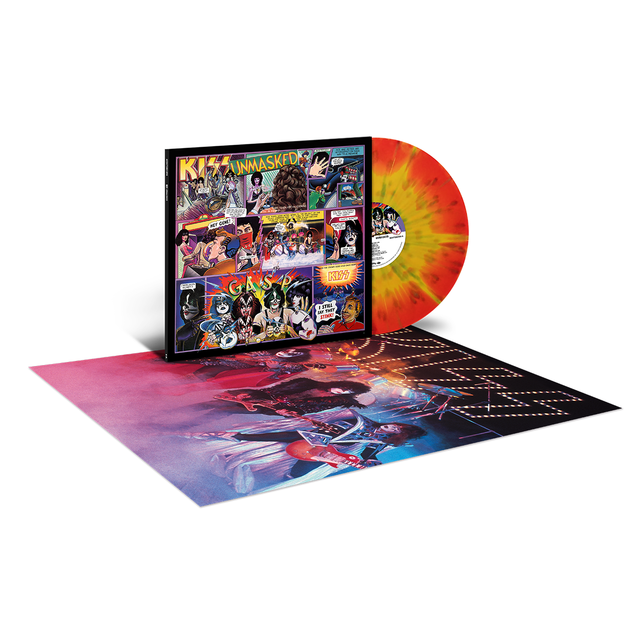 Bundle: Unmasked 45th Anniversary Premium Color LP (Limited Edition) + Unmasked Track List T-Shirt