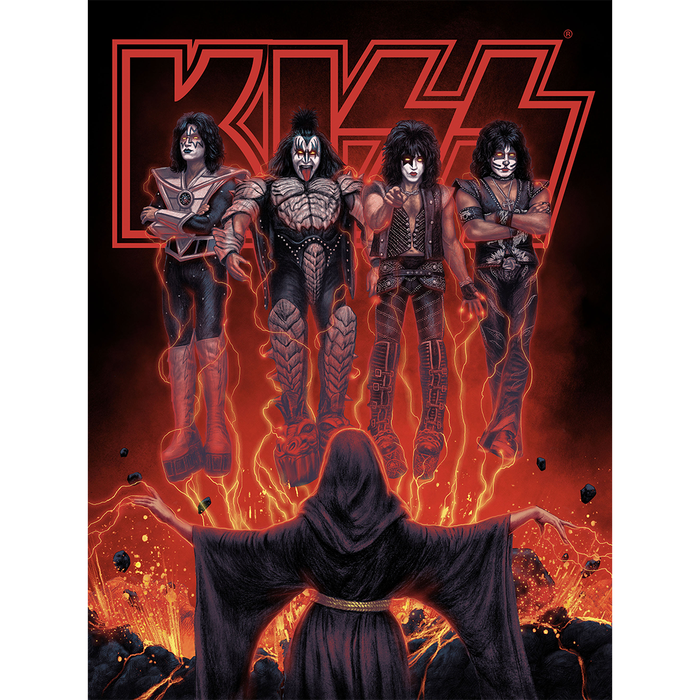 Limited Edition Conjuring Flames Poster - KISS UK