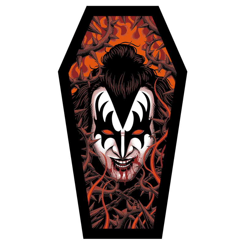 Kiss - The Demon Coffin Poster (Screen Printed + Glow In The Dark)