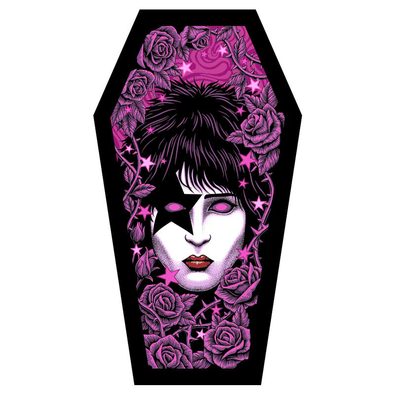 Kiss - The Starchild Coffin Poster (Screen Printed + Glow In The Dark)