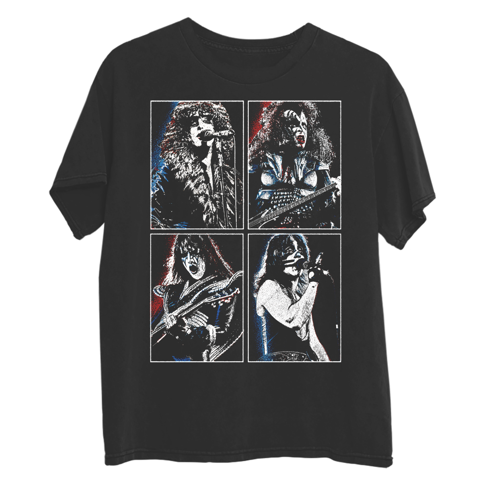 Kiss - Rock and Roll Over Grid T-Shirt