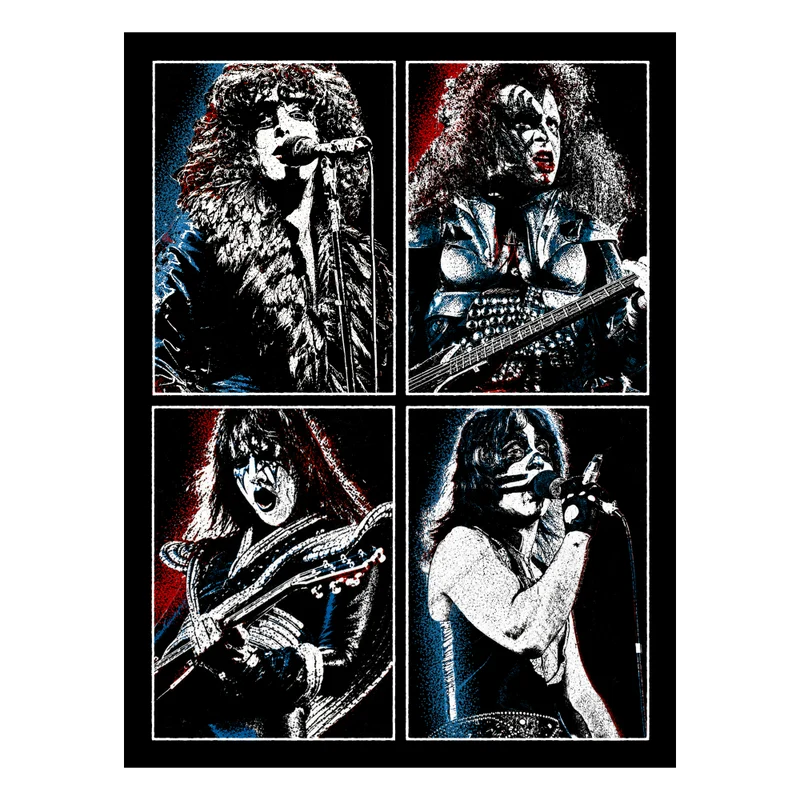 Kiss - Rock and Roll Over Grid Poster