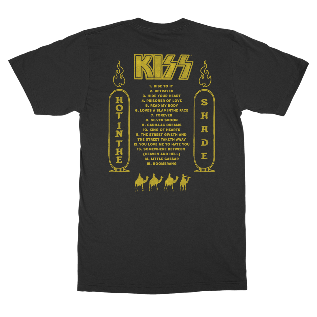 Kiss - Hot in The Shade Tracklist T-Shirt