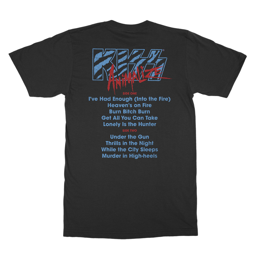 Kiss - Animalize Tracklist T-Shirt