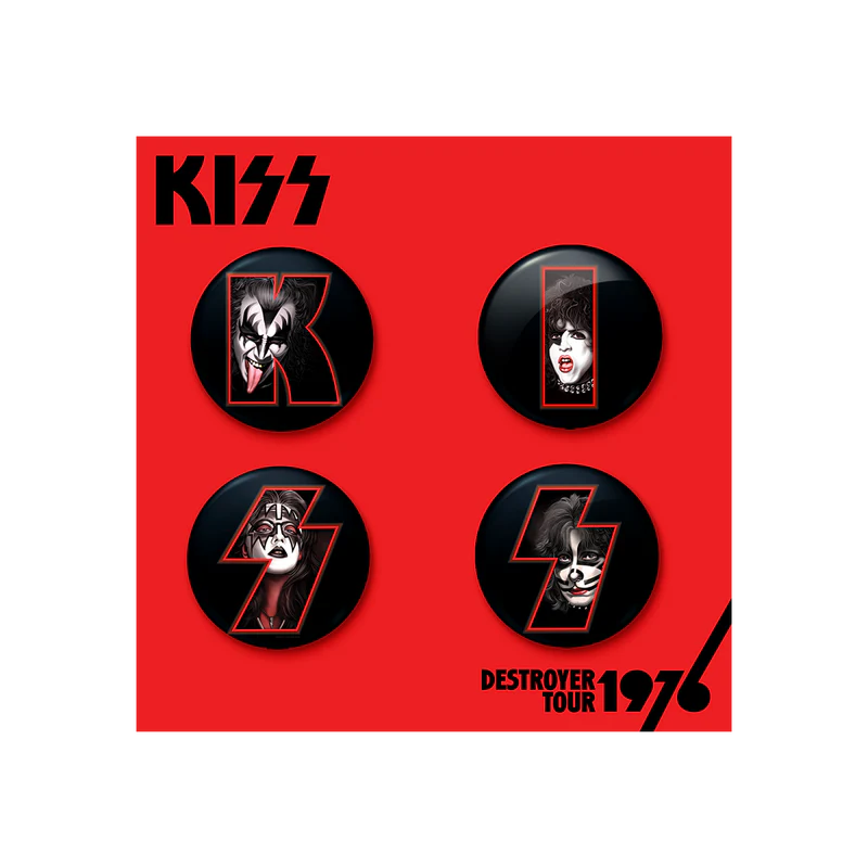 Kiss - Destroyer 1976 Button Pack