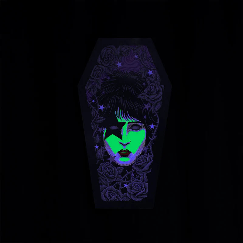Kiss - The Starchild Coffin Poster (Screen Printed + Glow In The Dark)