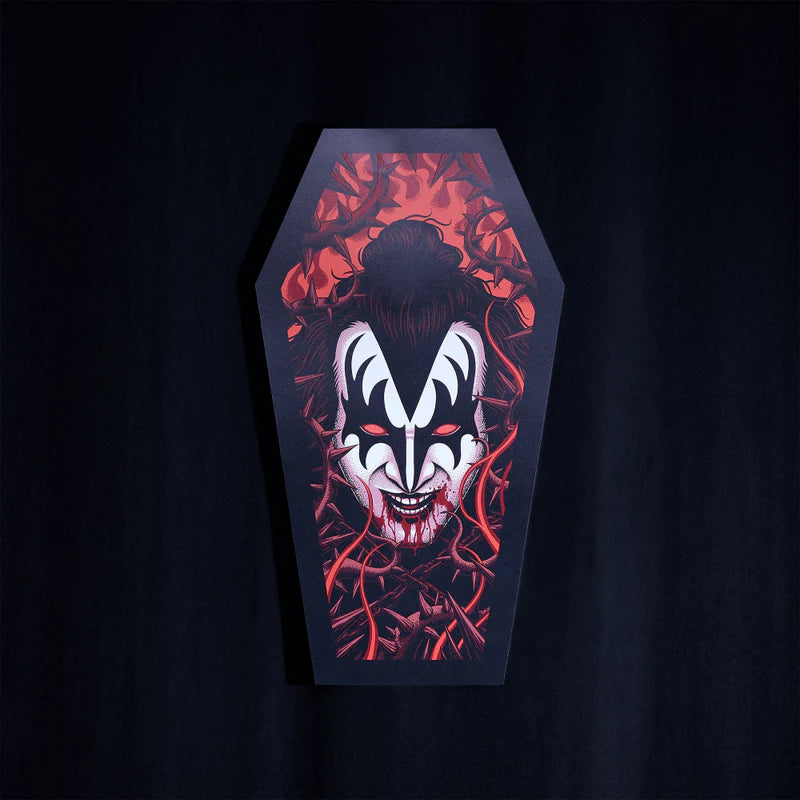 Kiss - The Demon Coffin Poster (Screen Printed + Glow In The Dark)