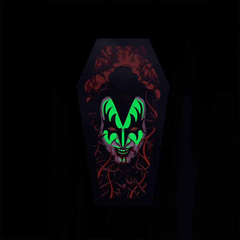 Kiss - The Demon Coffin Poster (Screen Printed + Glow In The Dark)