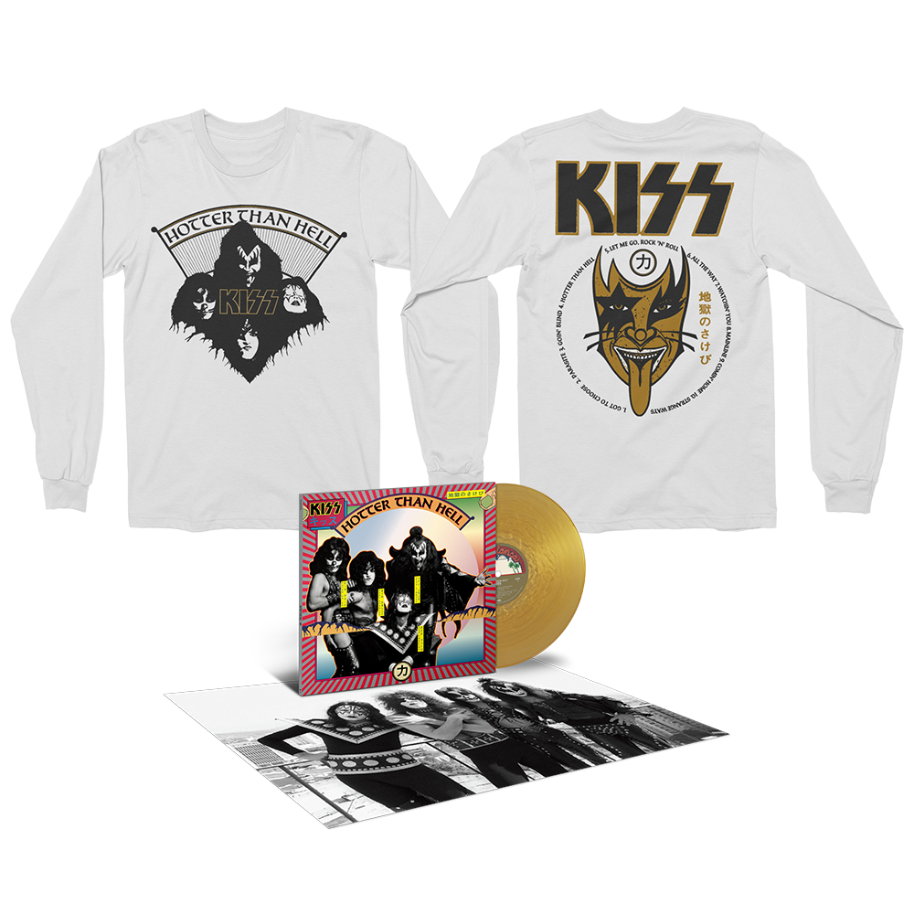 Hotter Than Hell 50th Anniversary Premium Color Vinyl (Limited Edition) + Hotter Than Hell 50th Anniversary Long Sleeve