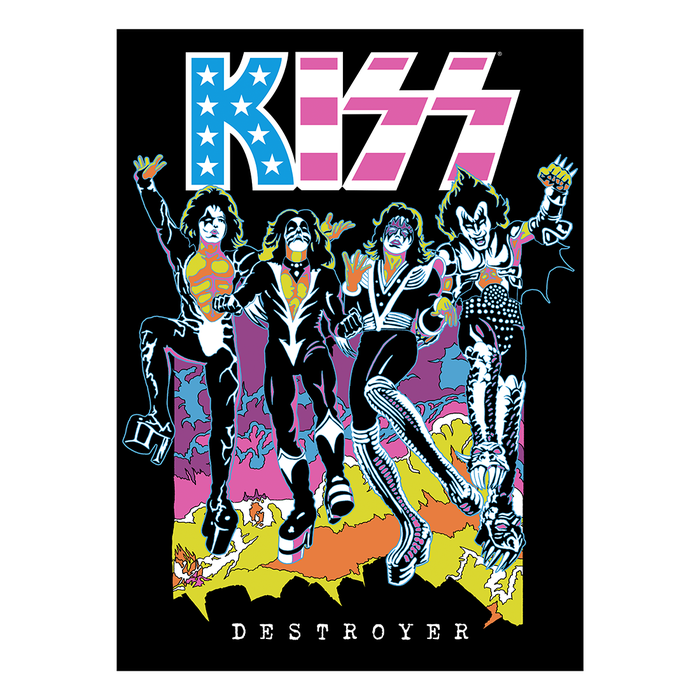 Kiss - Limited Edition Destroyer Flocked Blacklight Poster