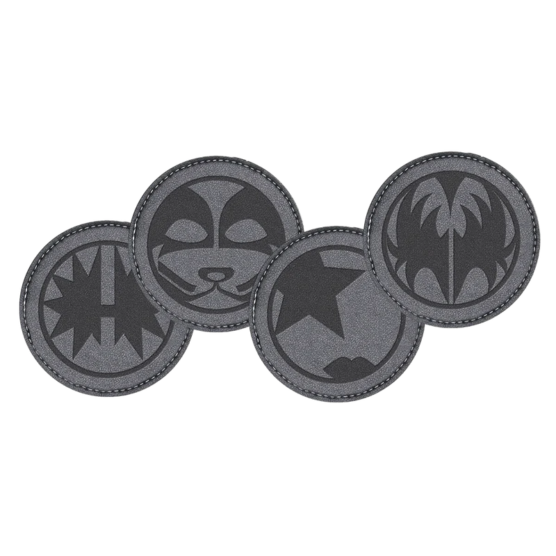 Kiss - Icons Leather Coaster (Set of 4)