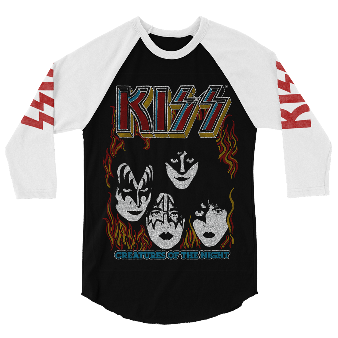 Loudest Band Creatures Raglan - KISS UK