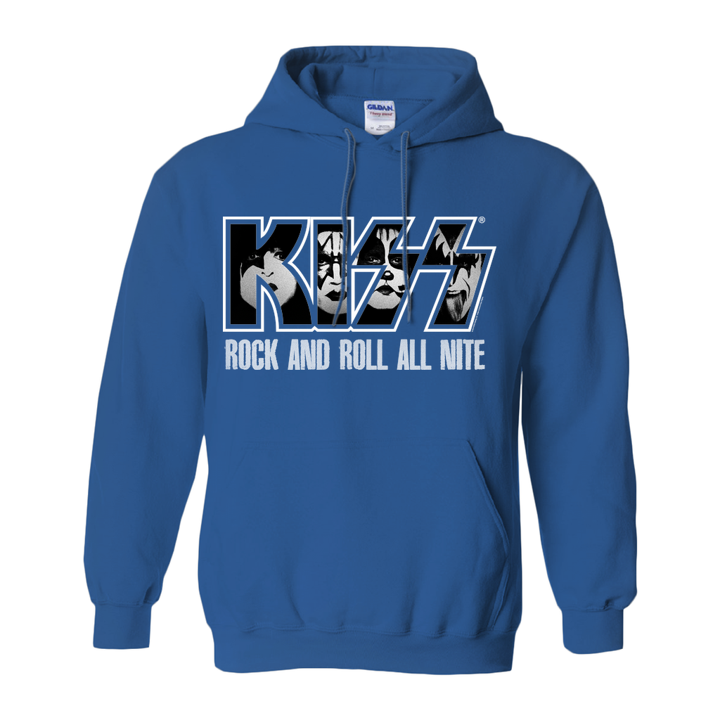 Kiss - All Nite Hoodie Royal Blue