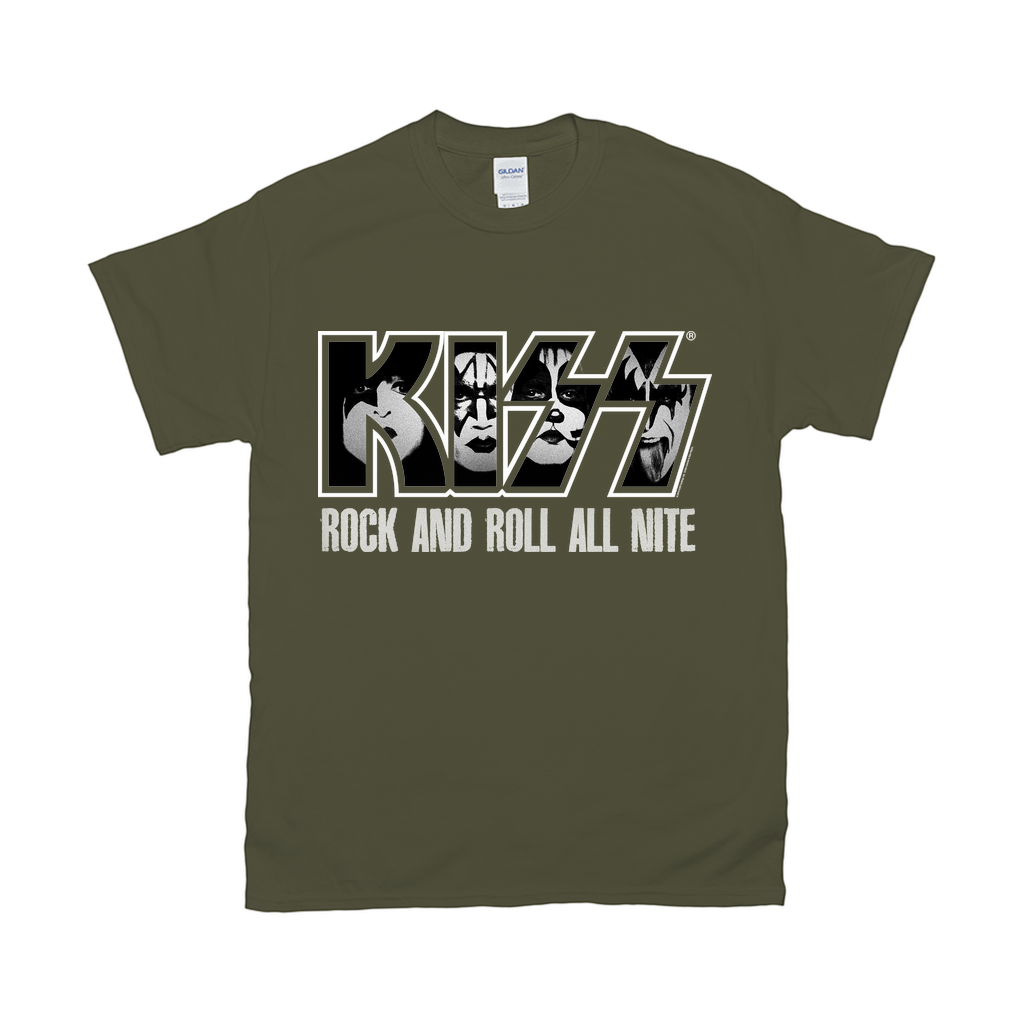 Kiss - All Nite T-Shirt Military Green