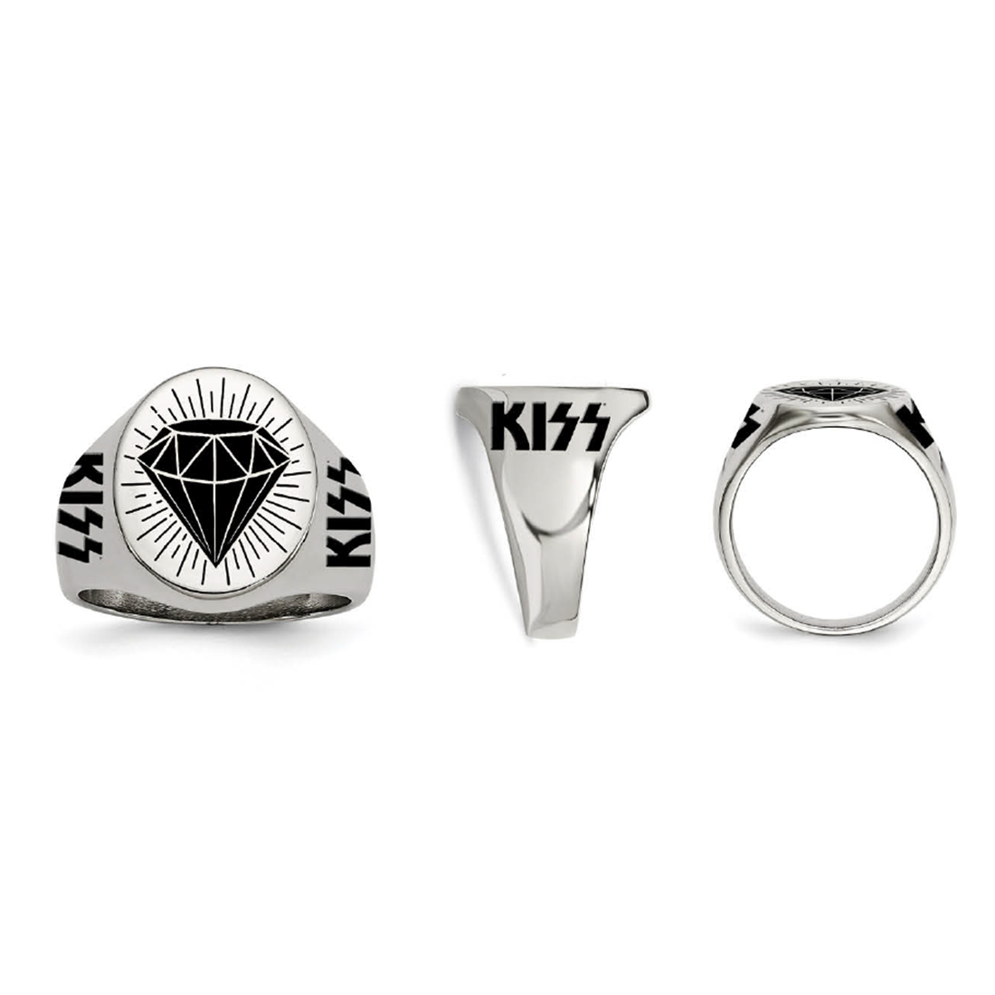 Kiss - Black Diamond Signet Ring