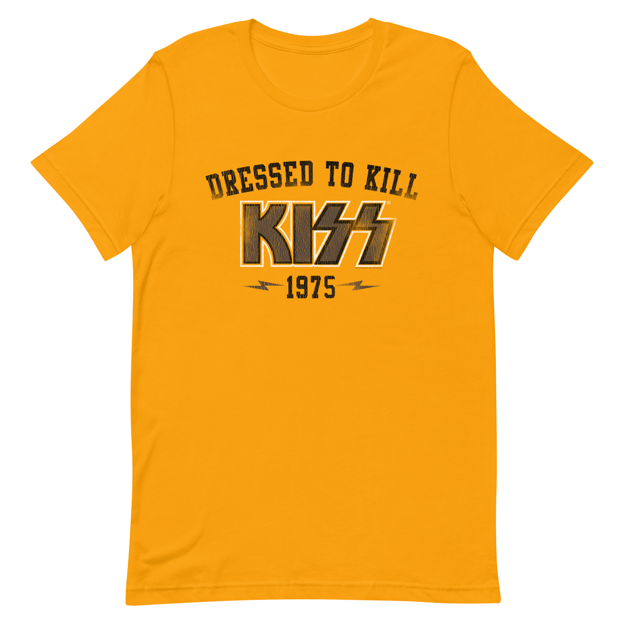 Kiss - Dressed To Kill '75 T-Shirt Gold